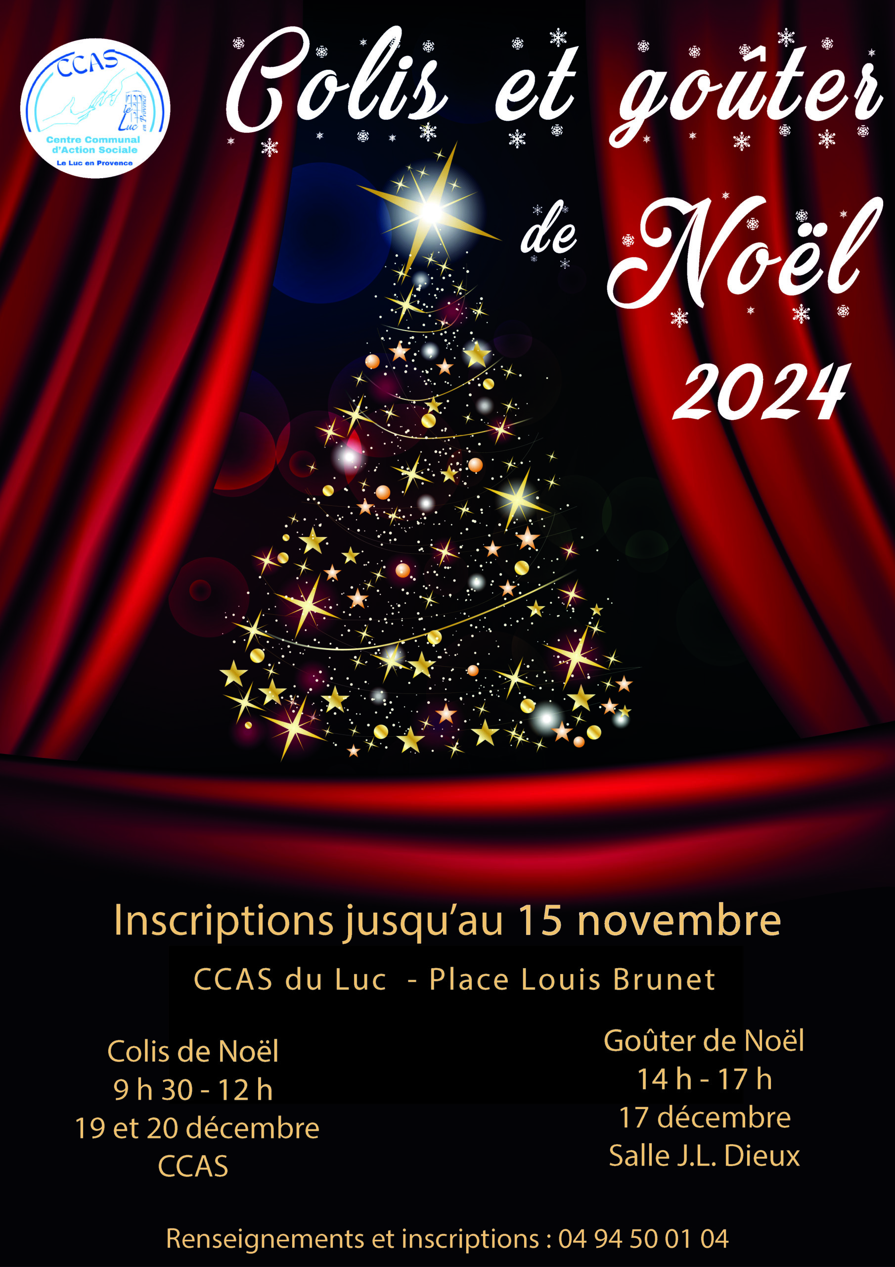 Du 14 octobre au 15 novembre – Inscriptions pour le colis et le goûter de Noël 2024