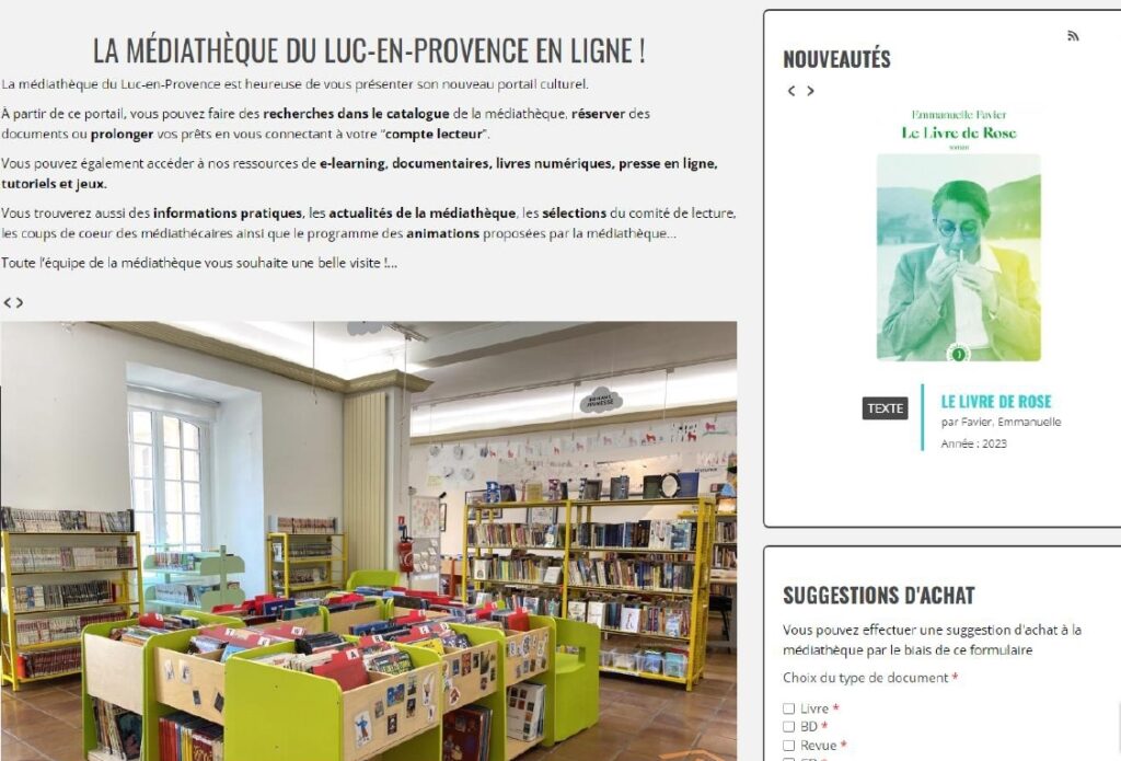 LA MÉDIATHÈQUE DU LUC EN PROVENCE EN LIGNE