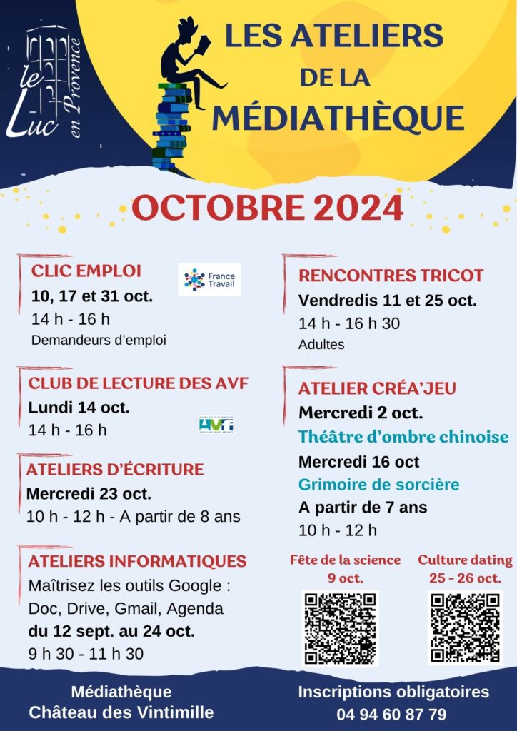 Mercredi 23 octobre – Atelier d’écriture pour enfants